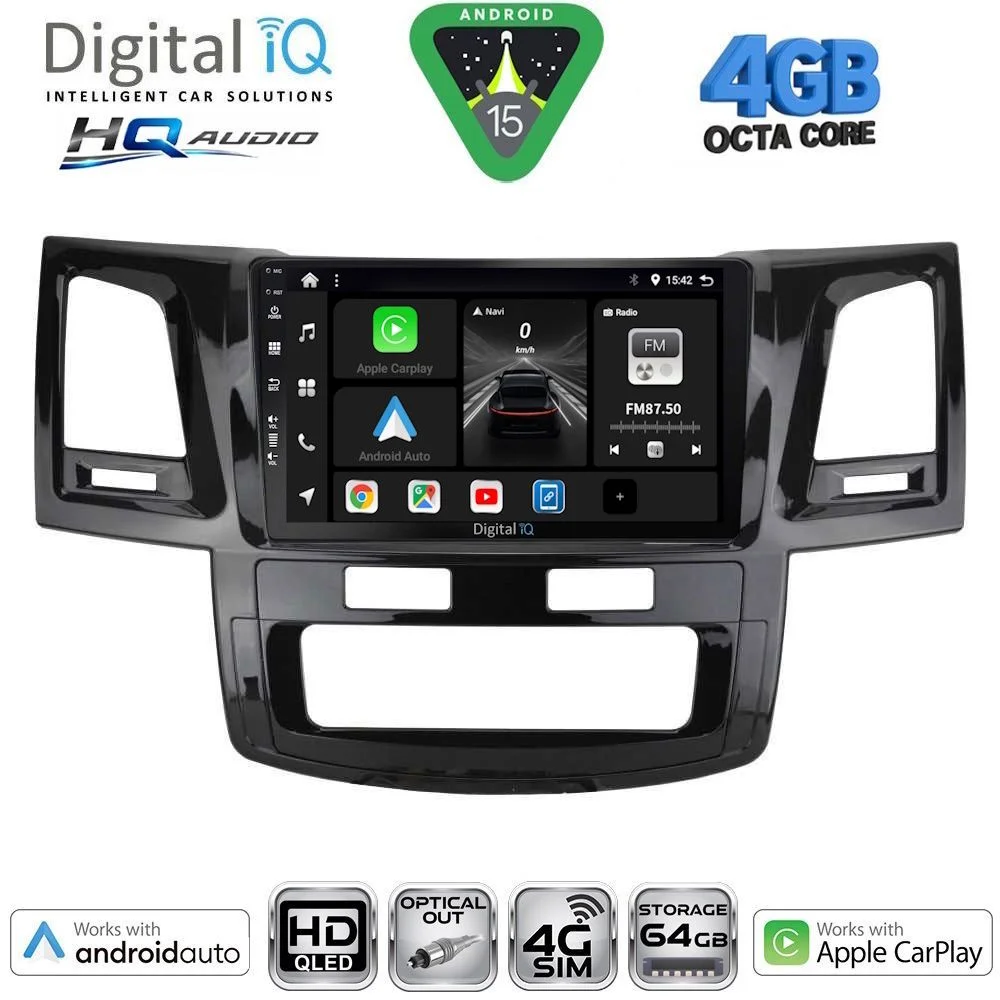 Φωτογραφία προϊόντος: DIGITAL IQ BXK 19720_CPAA (9inc) MULTIMEDIA TABLET for TOYOTA HILUX mod. 2005-2016