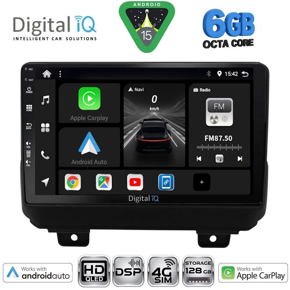 Φωτογραφία προϊόντος: DIGITAL IQ BXF 17298_CPAA (9inc) MULTIMEDIA TABLET for JEEP WRANGLER mod. 2018-2026