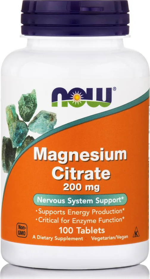 Φωτογραφία προϊόντος: Magnesium Citrate 200 mg (Vegetarian), Now Foods 100 tabs