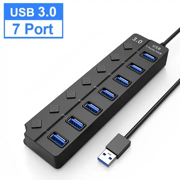 Φωτογραφία προϊόντος: MCBAZEL Usb Hub 3.0 7 Θυρών με Μεμονωμένο Διακόπτη