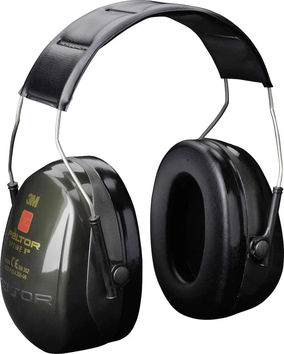 Φωτογραφία προϊόντος: 3M™ PELTOR™ Optime™ II Ωτοασπίδες, 31 dB, Πράσινες, Στέκα Στήριξης Κεφαλής, H520A-407-GQ