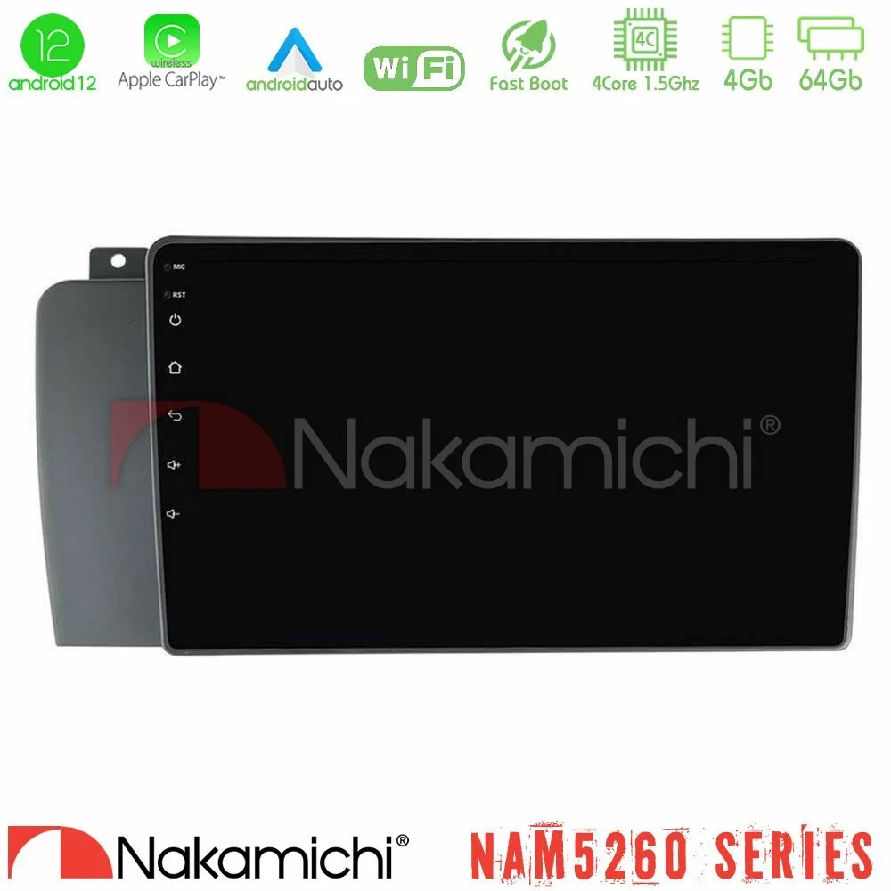 Φωτογραφία προϊόντος: Nakamichi NAM5260 Series 4Core Android12 4+64GB Volvo S60 2004-2009 Navigation Multimedia Tablet 9 Με Carplay & Android Auto