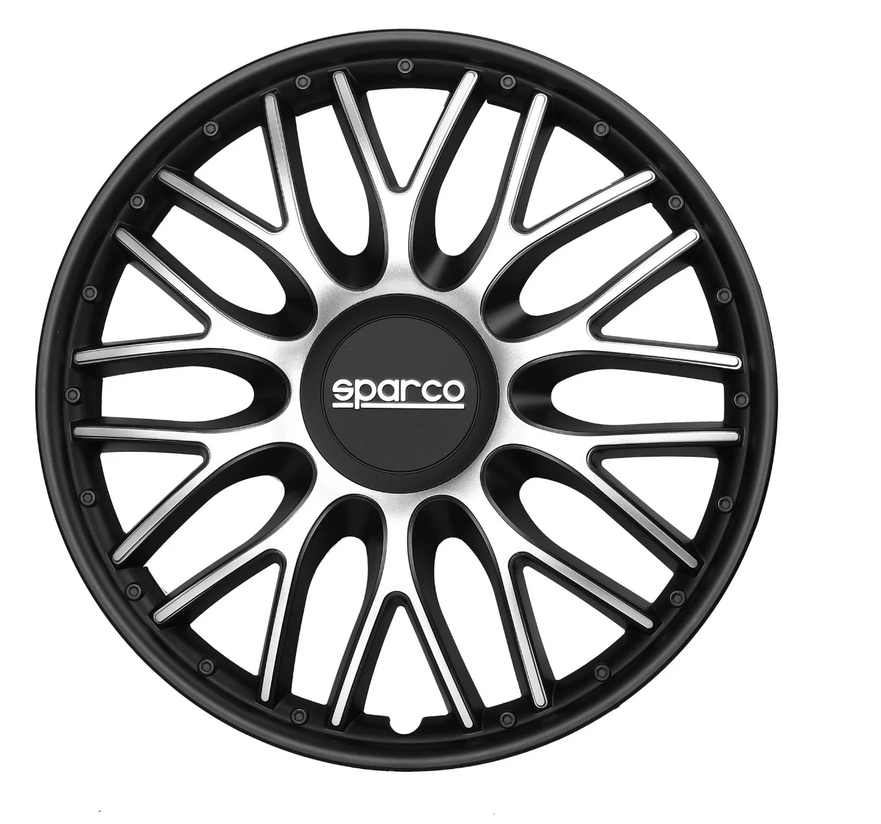 Φωτογραφία προϊόντος: SWISSDRIVE Sparco Σετ Τάσια Αυτοκινήτου Roma 14" ασημί- μαύρο 4τμχ