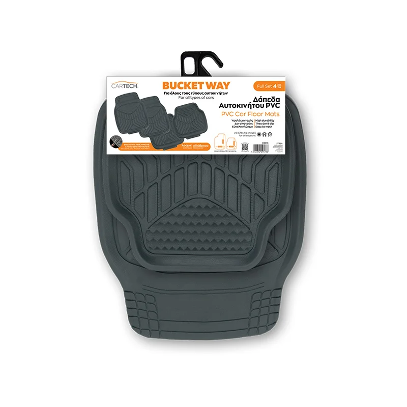 Φωτογραφία προϊόντος: CARTECH ΠΑΤΑΚΙΑ BUCKET WAY FULL SET ΛΑΣΤΙΧΟ 4ΤΜΧ ΜΑΥΡΑ