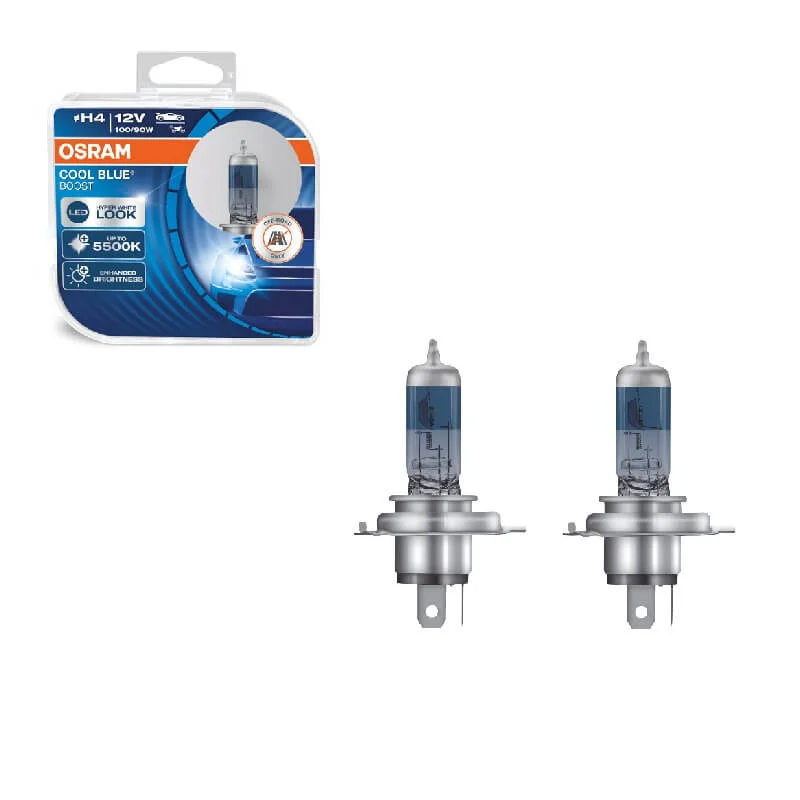 Φωτογραφία προϊόντος: Osram H4 Cool Blue Hyper Boost Osram 100w/90w 12V 64193CBB-HCB 2 Τμχ