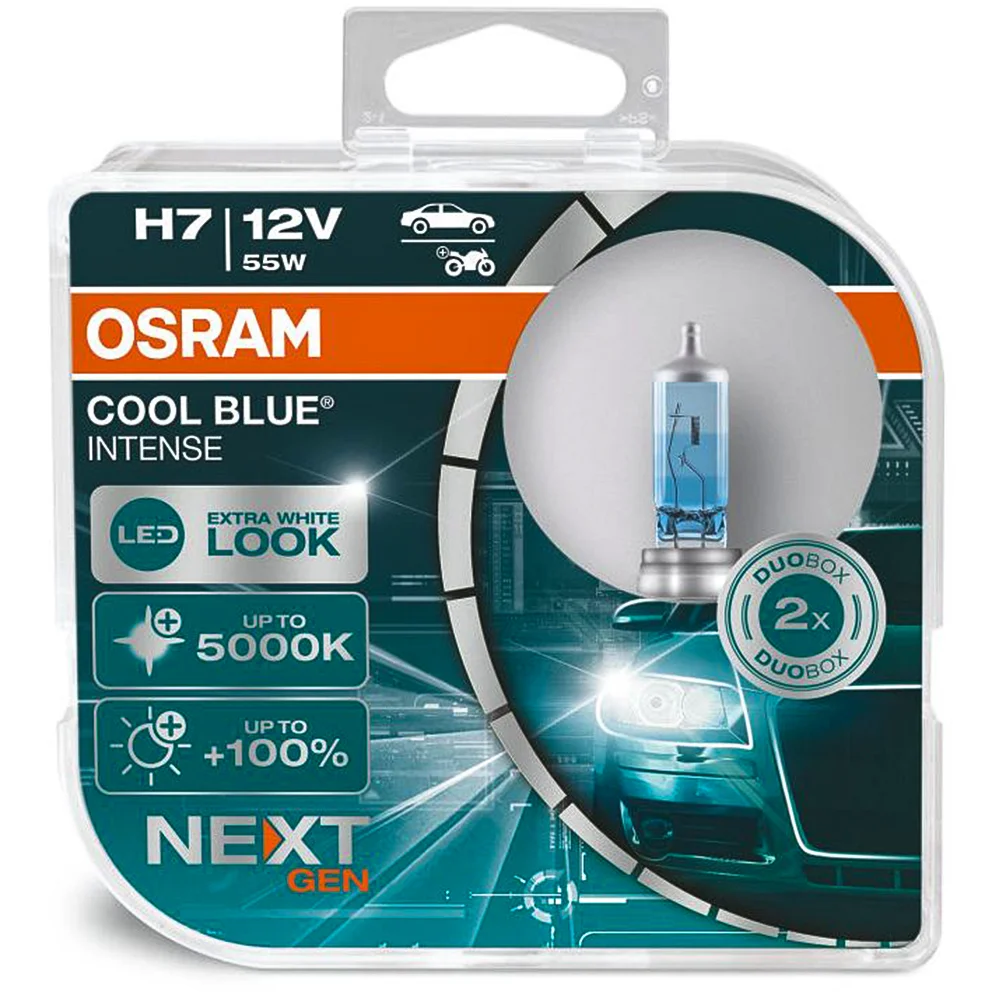 Φωτογραφία προϊόντος: Λάμπες Osram H7 Cool Blue Intense Next Gen +100% Περισσότερο Φως 5000K 12V 55W 2ΤΜΧ