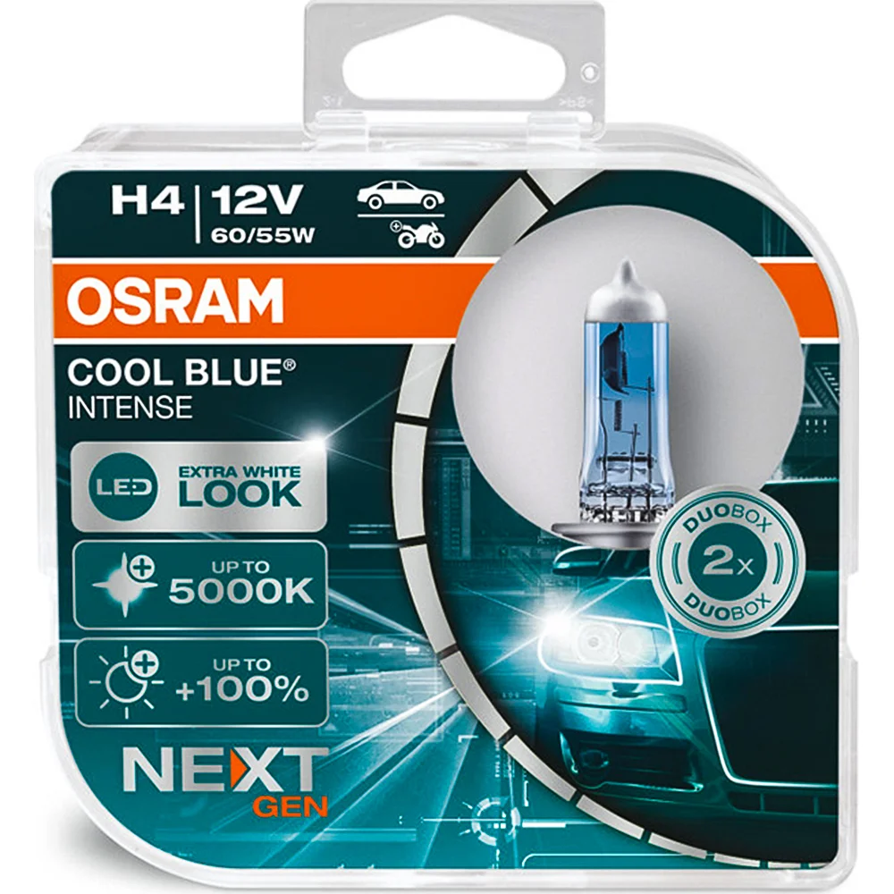 Φωτογραφία προϊόντος: Λάμπες Osram H4 Cool Blue Intense NextGen 12V 60/55W +100% 2τμχ