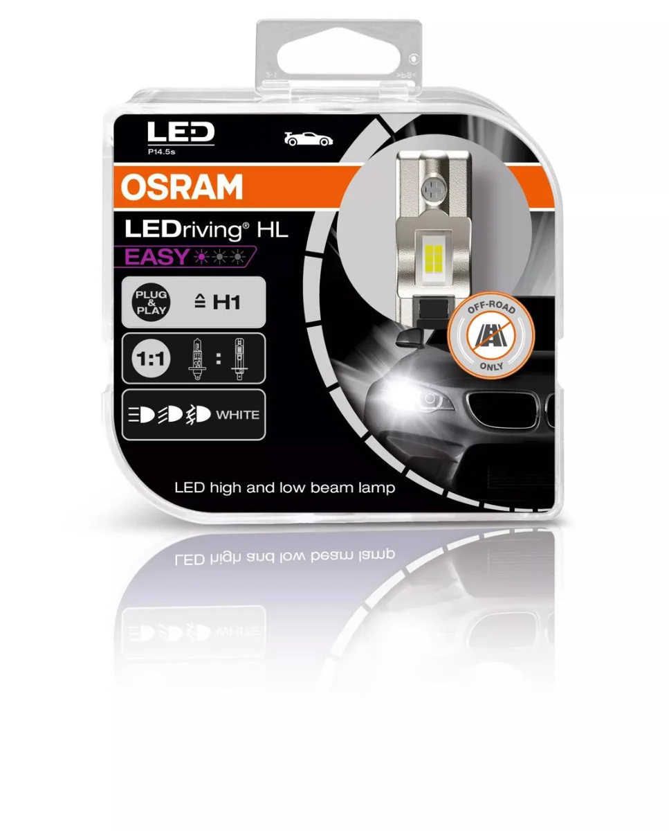 Φωτογραφία προϊόντος: Osram LEDriving HL EASY H1 Λάμπες Αυτοκινήτου 6500K Ψυχρό Λευκό 12V 9W 2τμχ