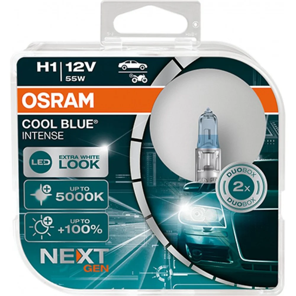 Φωτογραφία προϊόντος: OSRAM Λάμπες H1 12V 55W Cool Blue Intense Next Gen 5000K +100% Περισσότερο Φως