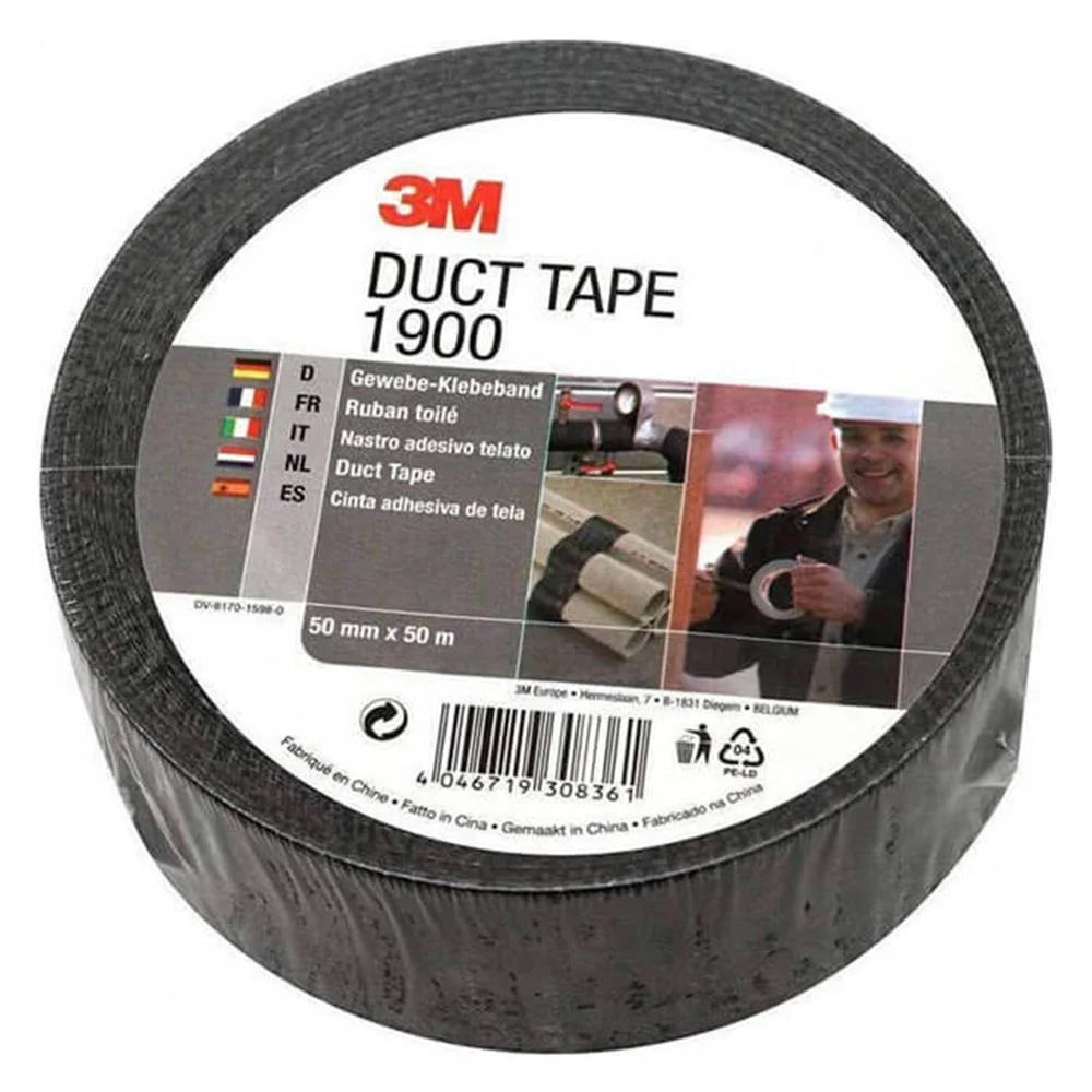 Φωτογραφία προϊόντος: 3M Υφασμάτινη Ταινία Duct Tape BLACK 1900 50mm x 50m