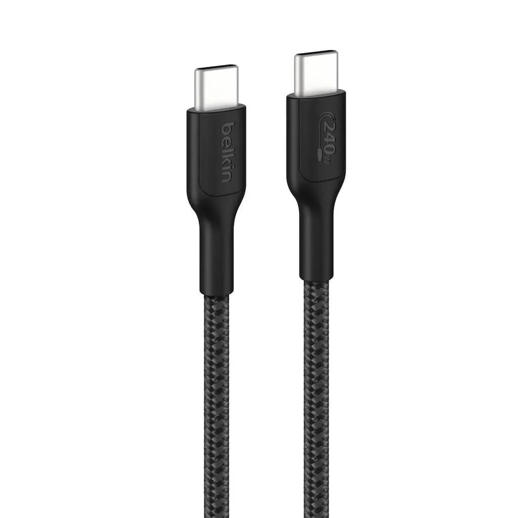 Φωτογραφία προϊόντος: GR Belkin USB-C to USB-C 240W 2.0, Braided PCR, 1M, Black έως 12 άτοκες δόσεις ή 24 δόσεις