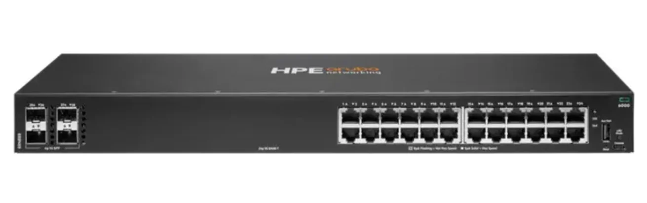 Φωτογραφία προϊόντος: Hewlett Packard HPE Aruba Switch CX 6000 24G 4SFP 24xGBit/4xSFP R8N88B