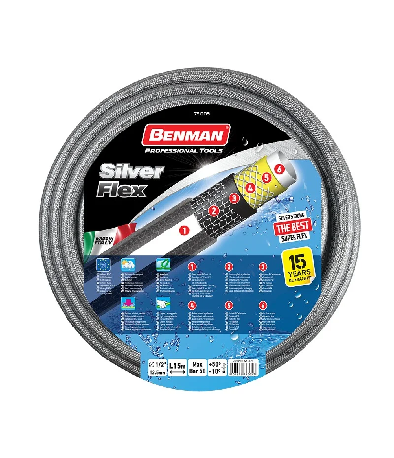 Φωτογραφία προϊόντος: Λάστιχο BENMAN SILVER FLEX 7 Στρώσεων Απαραμόρφωτο -Μισής Ίντσας 1/2 15 m