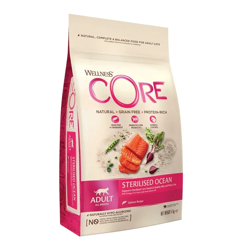 Φωτογραφία προϊόντος: Wellness Core Cat-Ξηρά Τροφή για Στειρωμένες Γάτες με Σολομό 4kg