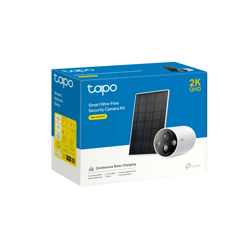 Φωτογραφία προϊόντος: ΤΡ-LΙΝΚ TP-Link Tapo C425 KIT Ασύρματη Κάμερα Wi-Fi 2K με Ηλιακό Πάνελ & Έξυπνη Ανίχνευση AI