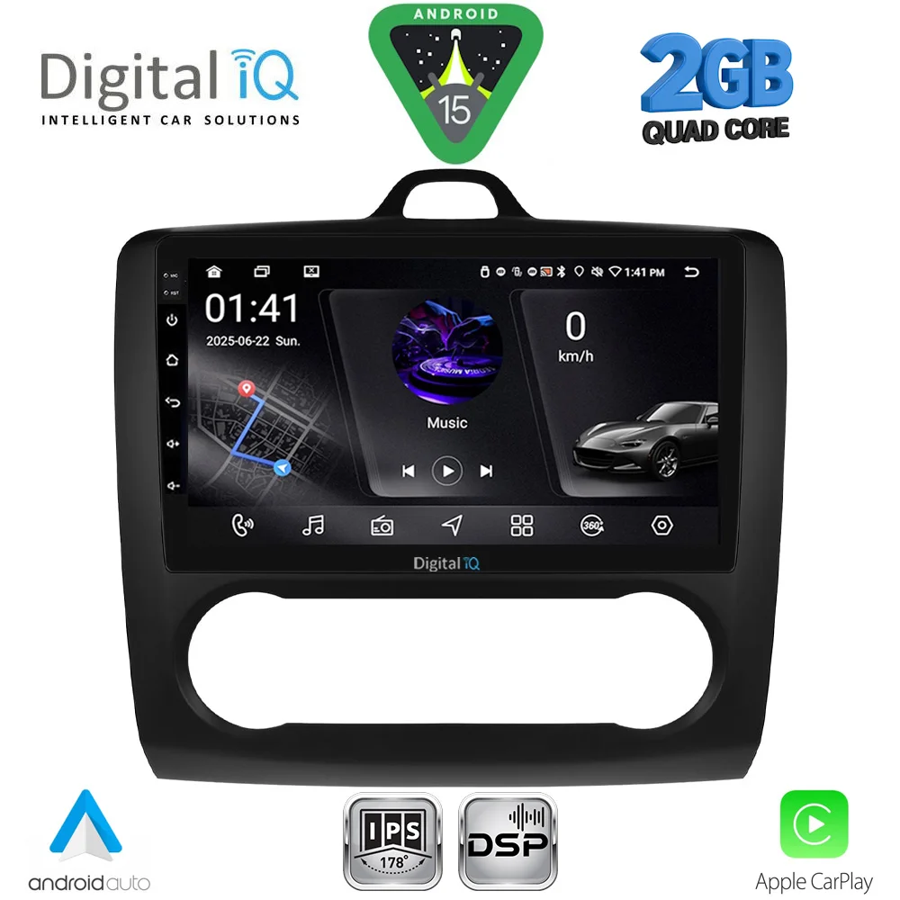 Φωτογραφία προϊόντος: DIGITAL IQ RSF 4156BL_CPA CLIMA (9inc) MULTIMEDIA TABLET for FORD FOCUS mod. 2005-2012 (BLACK)