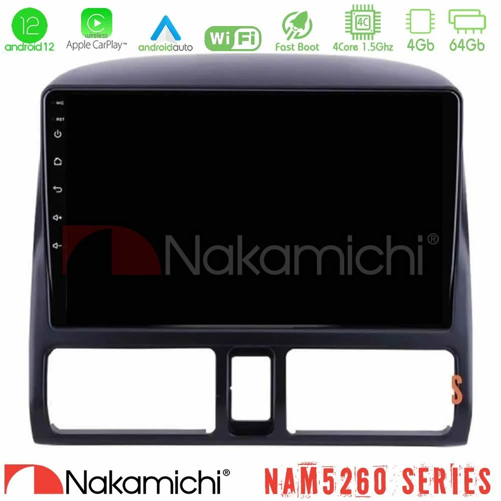 Φωτογραφία προϊόντος: Nakamichi NAM5260 Series 4Core Android12 4+64GB Honda CRV 2002-2006 Navigation Multimedia Tablet 9 Με Carplay & Android Auto