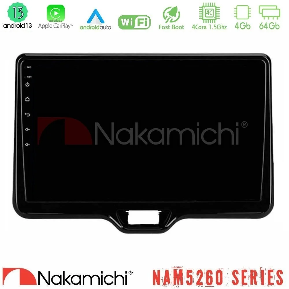 Φωτογραφία προϊόντος: Nakamichi NAM5260 Series 4Core Android13 4+64GB Toyota Yaris Cross RHD 2020-> (Low Version) Navigation Multimedia Tablet 9 Με Carplay & Android Auto