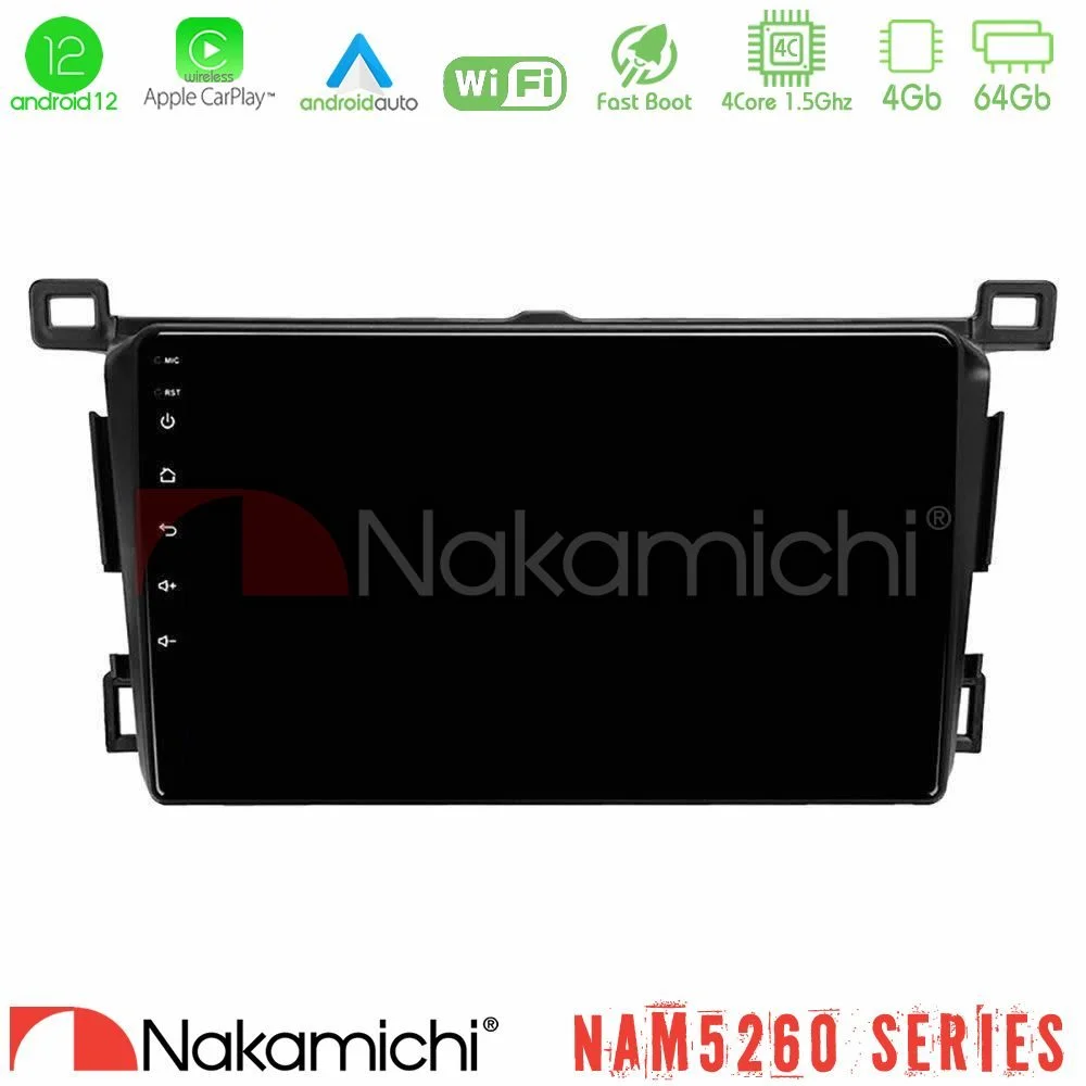 Φωτογραφία προϊόντος: Nakamichi NAM5260 Series 4Core Android12 4+64GB Toyota RAV4 2013-2018 Navigation Multimedia Tablet 9 Με Carplay & Android Auto