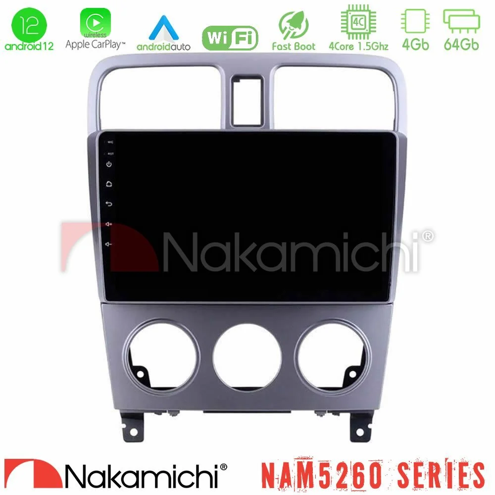 Φωτογραφία προϊόντος: Nakamichi NAM5260 Series 4Core Android12 4+64GB Subaru Forester 2003-2007 Navigation Multimedia Tablet 9 Με Carplay & Android Auto
