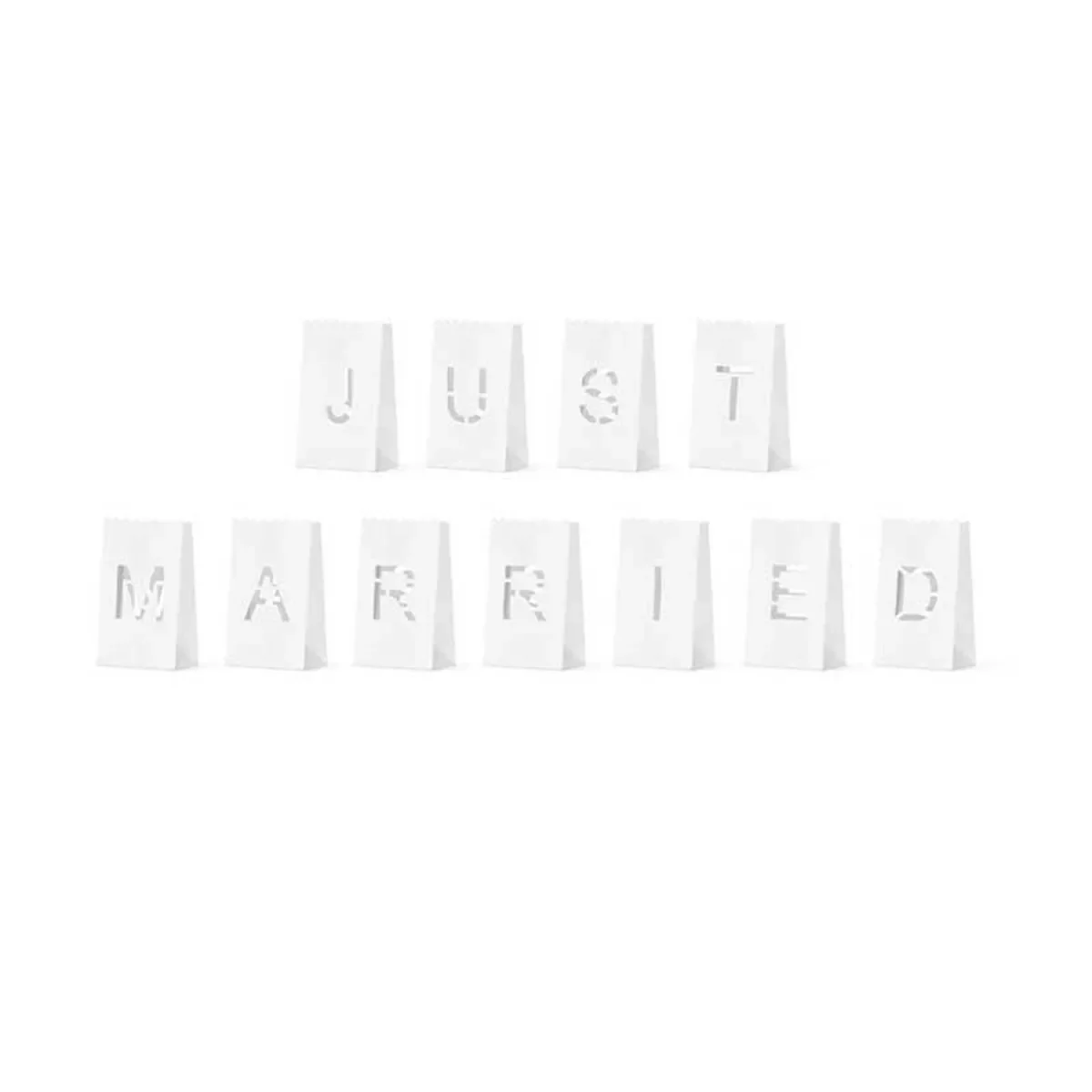 Φωτογραφία προϊόντος: Beauty Home Χάρτινα Φαναράκια Just Married 11,5x19x7cm (11 τεμ.)