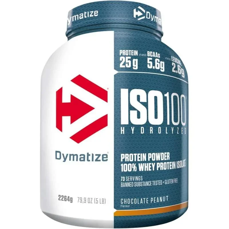 Φωτογραφία προϊόντος: Dymatize ISO 100 Hydrolyzed Whey Protein 2264gr Chocolate Peanut έως 12 άτοκες δόσεις ή 24 δόσεις