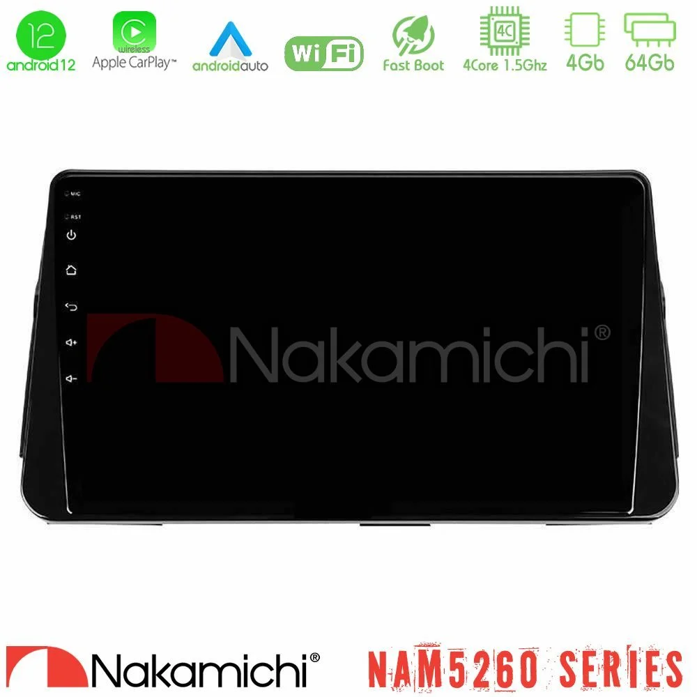 Φωτογραφία προϊόντος: Nakamichi NAM5260 Series 4Core Android12 4+64GB Nissan Micra K14 Navigation Multimedia Tablet 9 Με Carplay & Android Auto
