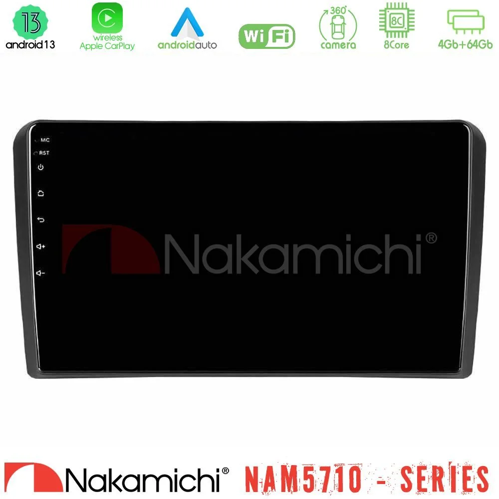 Φωτογραφία προϊόντος: Nakamichi NAM5710 Series 8Core Android13 4+64GB Audi A3 8P Navigation Multimedia Tablet 9