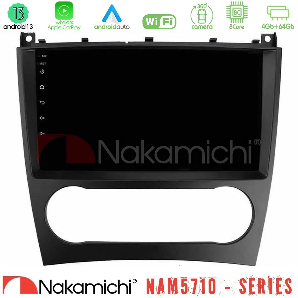 Φωτογραφία προϊόντος: Nakamichi NAM5710 Series 8Core Android13 4+64GB Mercedes W203 Facelift Navigation Multimedia Tablet 9