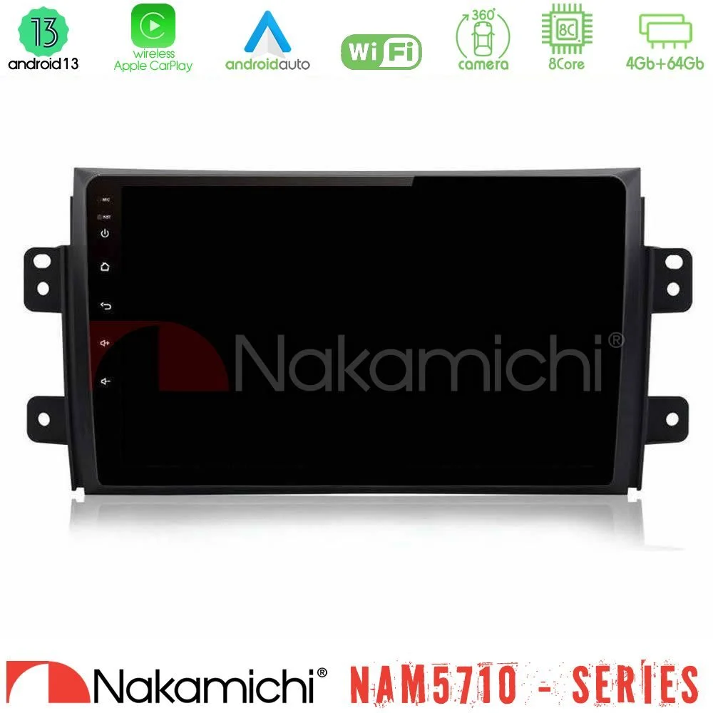 Φωτογραφία προϊόντος: Nakamichi NAM5710 Series 8Core Android13 4+64GB Suzuki SX4 2006-2014 Fiat Sedici 2006-2014 Navigation Multimedia Tablet 9