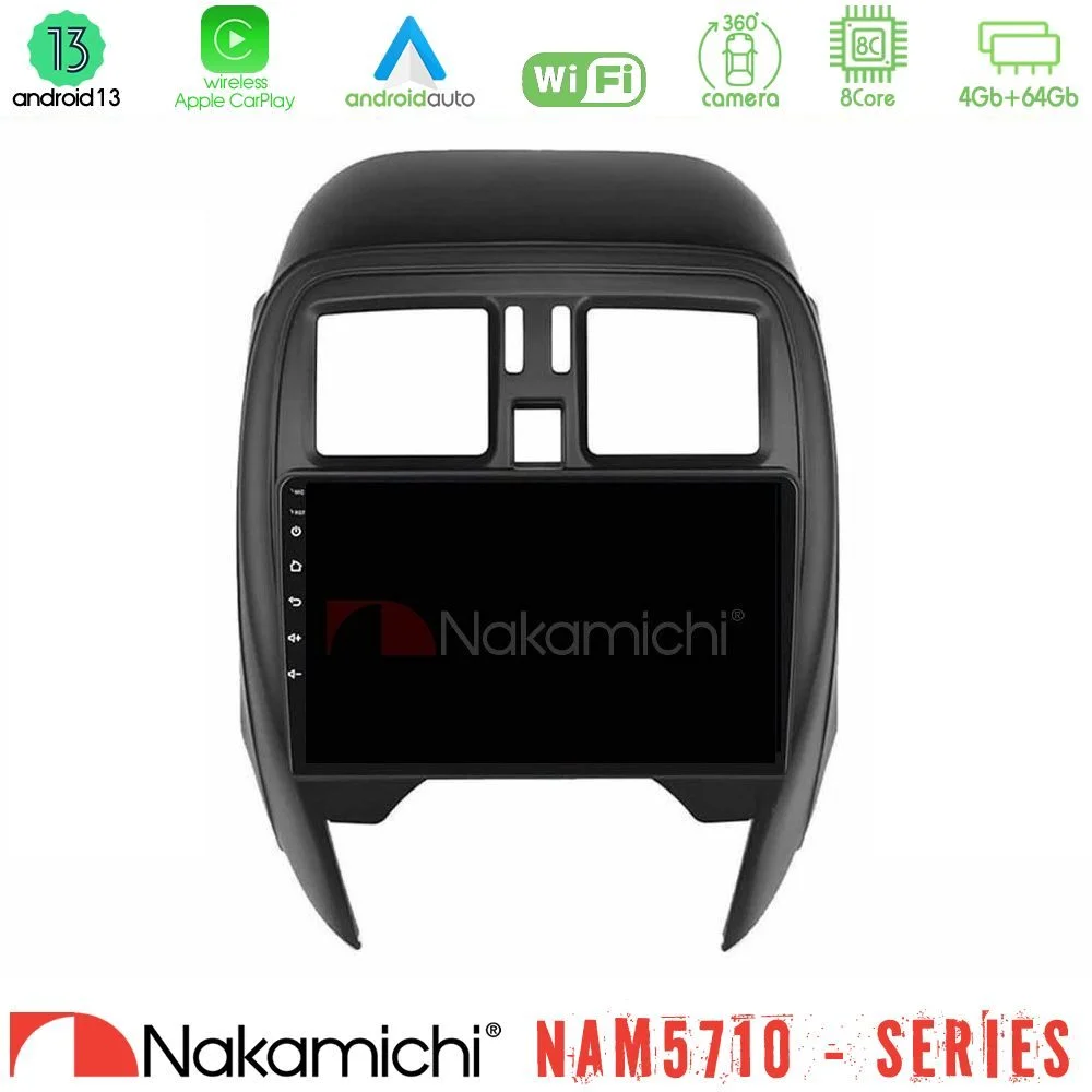 Φωτογραφία προϊόντος: Nakamichi NAM5710 Series 8Core Android13 4+64GB Nissan Micra 2013-2016 Navigation Multimedia Tablet 9
