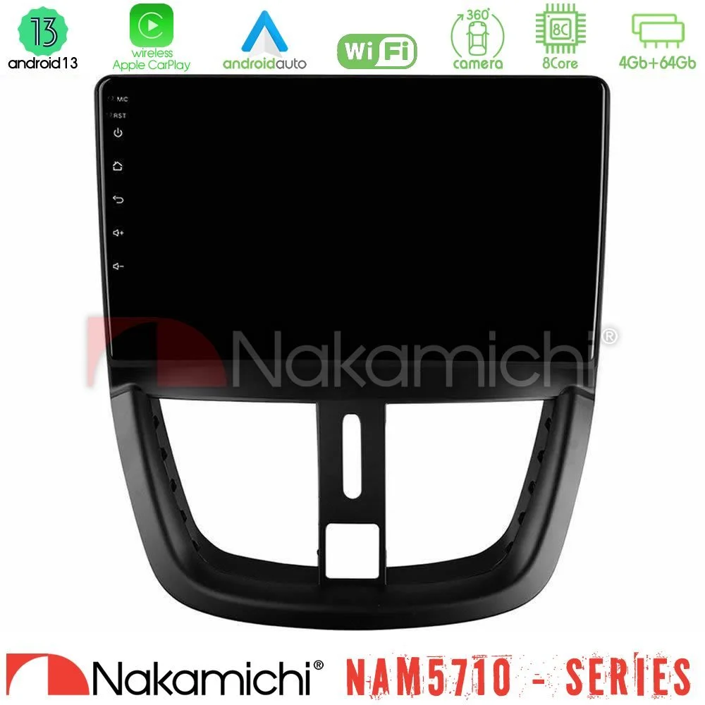 Φωτογραφία προϊόντος: Nakamichi NAM5710 Series 8Core Android13 4+64GB Peugeot 207 Navigation Multimedia Tablet 9