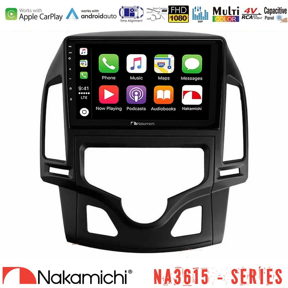 Φωτογραφία προϊόντος: Nakamichi NA3615 Series Με Wireless Carplay & Android Auto Hyundai i30 2007-2012 Auto A/C Media Station Tablet 9