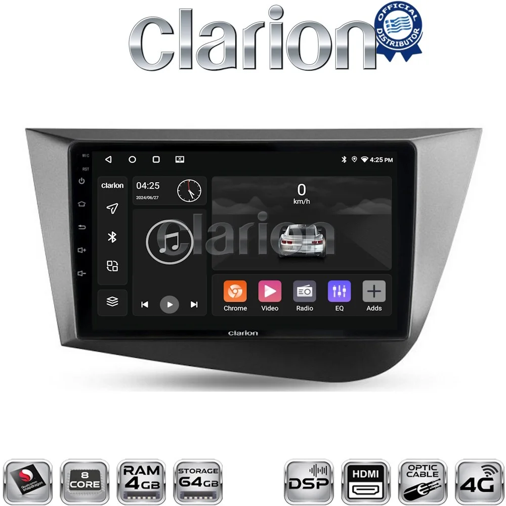 Φωτογραφία προϊόντος: Clarion OEM για Seat Leon 2005 > 2012 με 8Core 4GB/64GB και 2Κ οθόνη