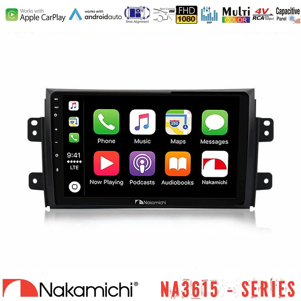 Φωτογραφία προϊόντος: Nakamichi NA3615 Series Με Wireless Carplay & Android Auto Suzuki SX4 2006-2014 Fiat Sedici 2006-2014 Media Station Tablet 9