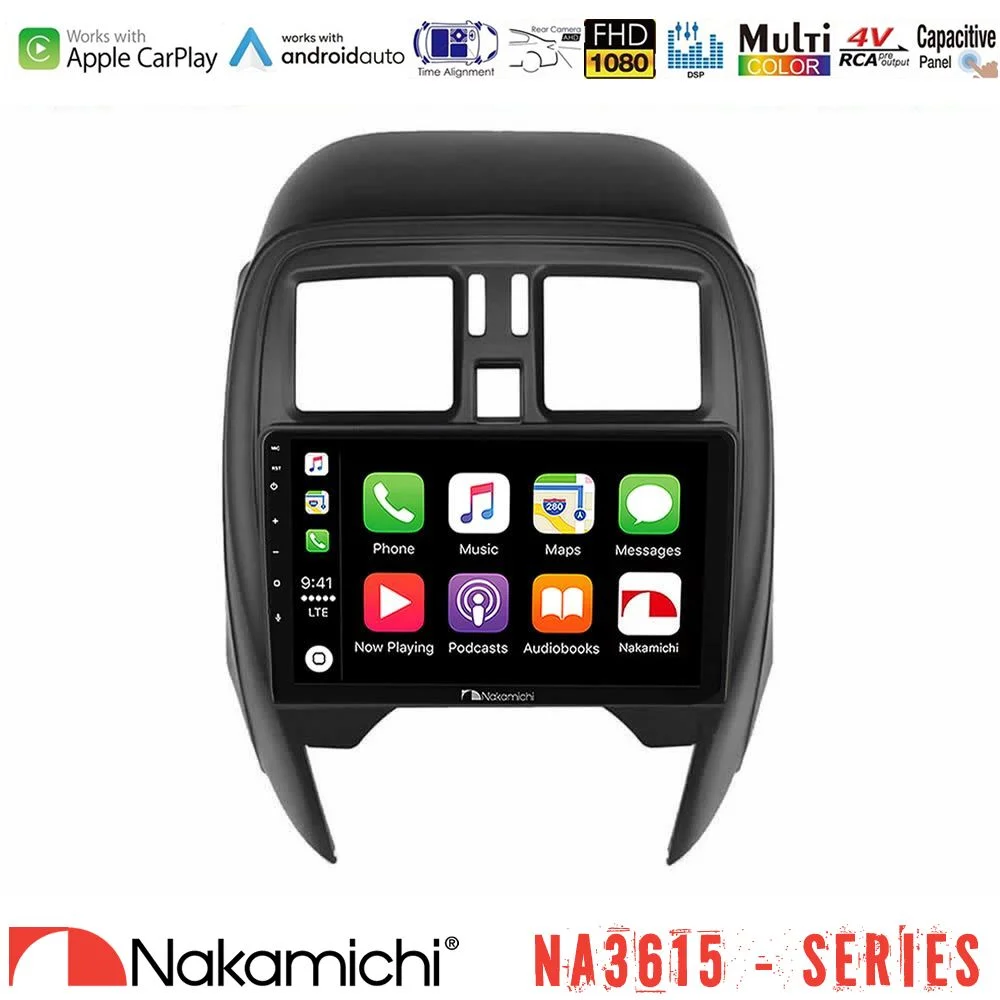 Φωτογραφία προϊόντος: Nakamichi NA3615 Series Με Wireless Carplay & Android Auto Nissan Micra 2013-2016 Media Station Tablet 9