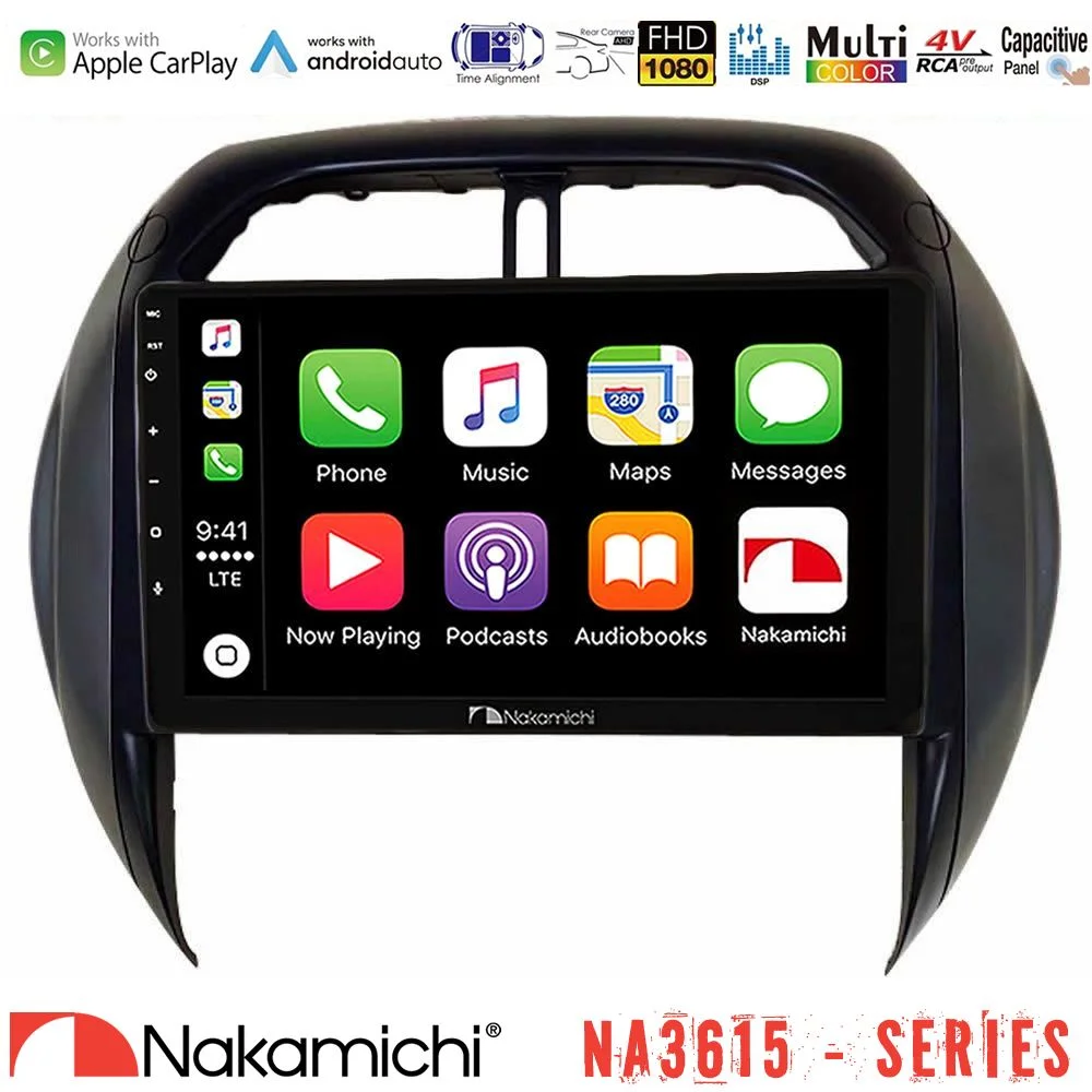 Φωτογραφία προϊόντος: Nakamichi NA3615 Series Με Wireless Carplay & Android Auto Toyota RAV4 2001-2005 (Auto A/C) Media Station Tablet 9