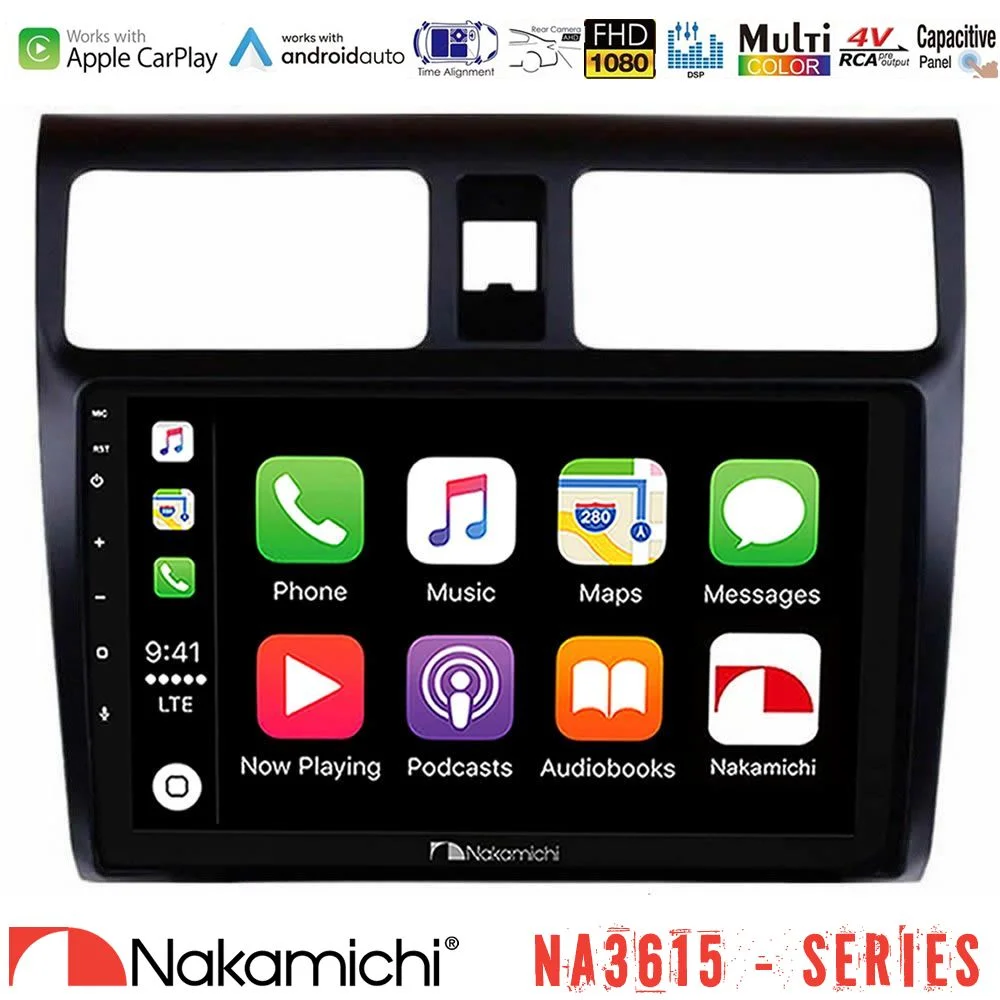 Φωτογραφία προϊόντος: Nakamichi NA3615 Series Με Wireless Carplay & Android Auto Suzuki Swift 2005-2010 Media Station Tablet 9
