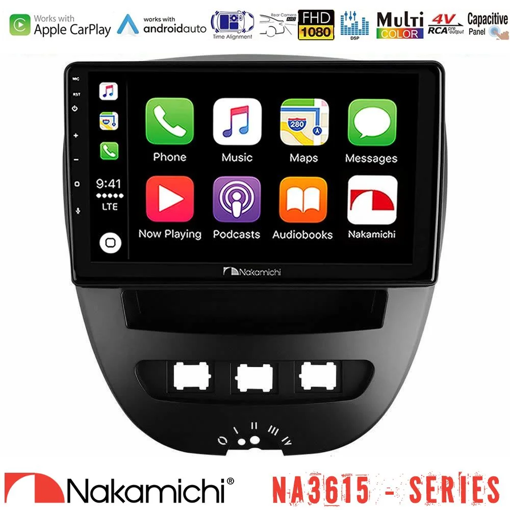 Φωτογραφία προϊόντος: Nakamichi NA3615 Series Με Wireless Carplay & Android Auto Toyota Aygo/Citroen C1/Peugeot 107 Media Station Tablet 9