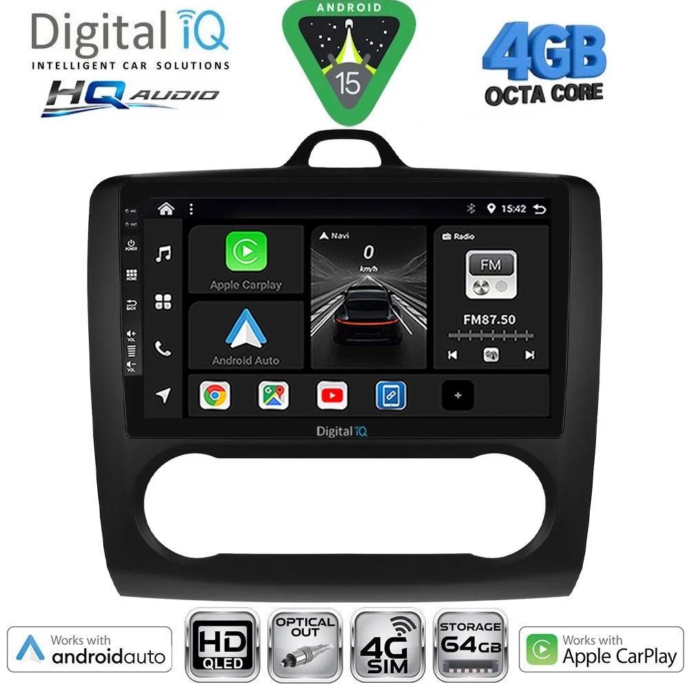 Φωτογραφία προϊόντος: DIGITAL IQ BXK 19156BL_CPAA CLIMA (9inc) MULTIMEDIA TABLET for FORD FOCUS mod. 2005-2012 (BLACK)
