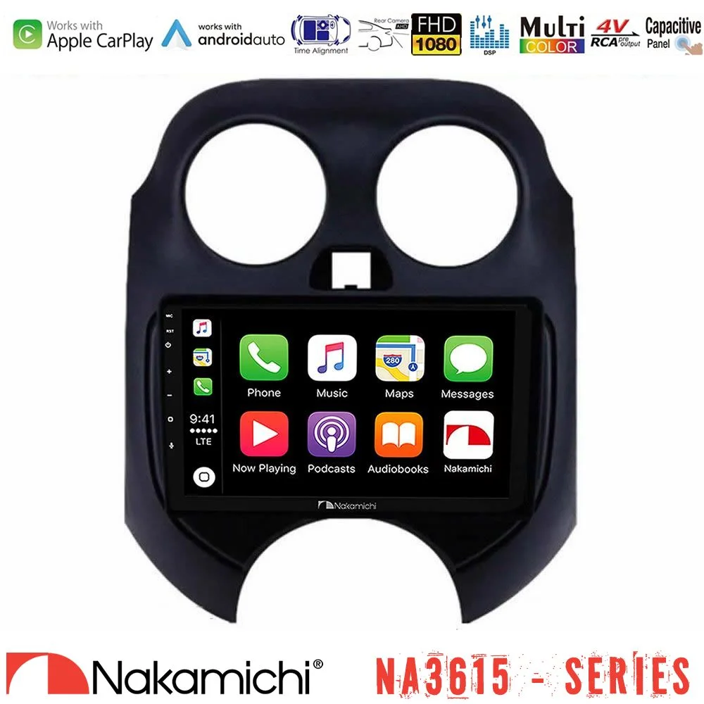 Φωτογραφία προϊόντος: Nakamichi NA3615 Series Με Wireless Carplay & Android Auto Nissan Micra 2011-2014 Media Station Tablet 9