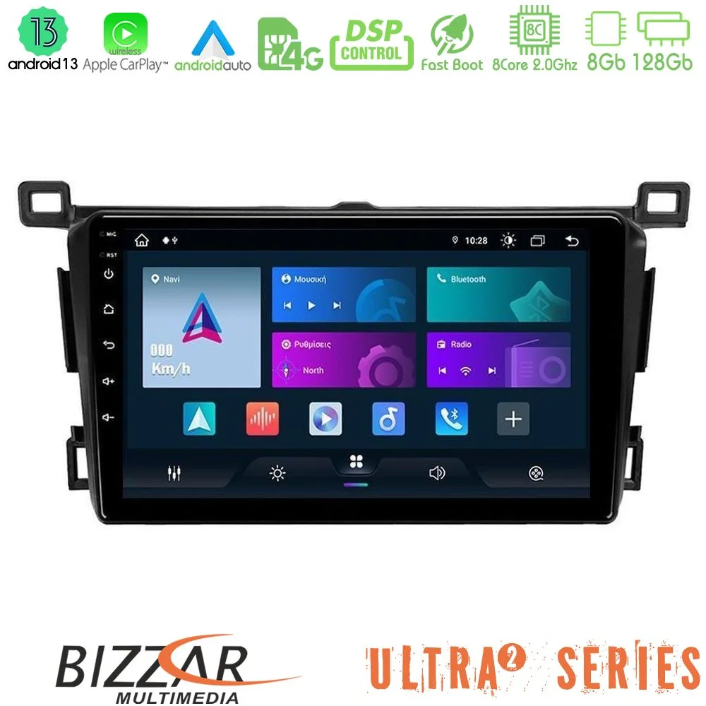 Φωτογραφία προϊόντος: Bizzar Ultra Series Toyota RAV4 2013-2018 8core Android13 8+128GB Navigation Multimedia Tablet 9