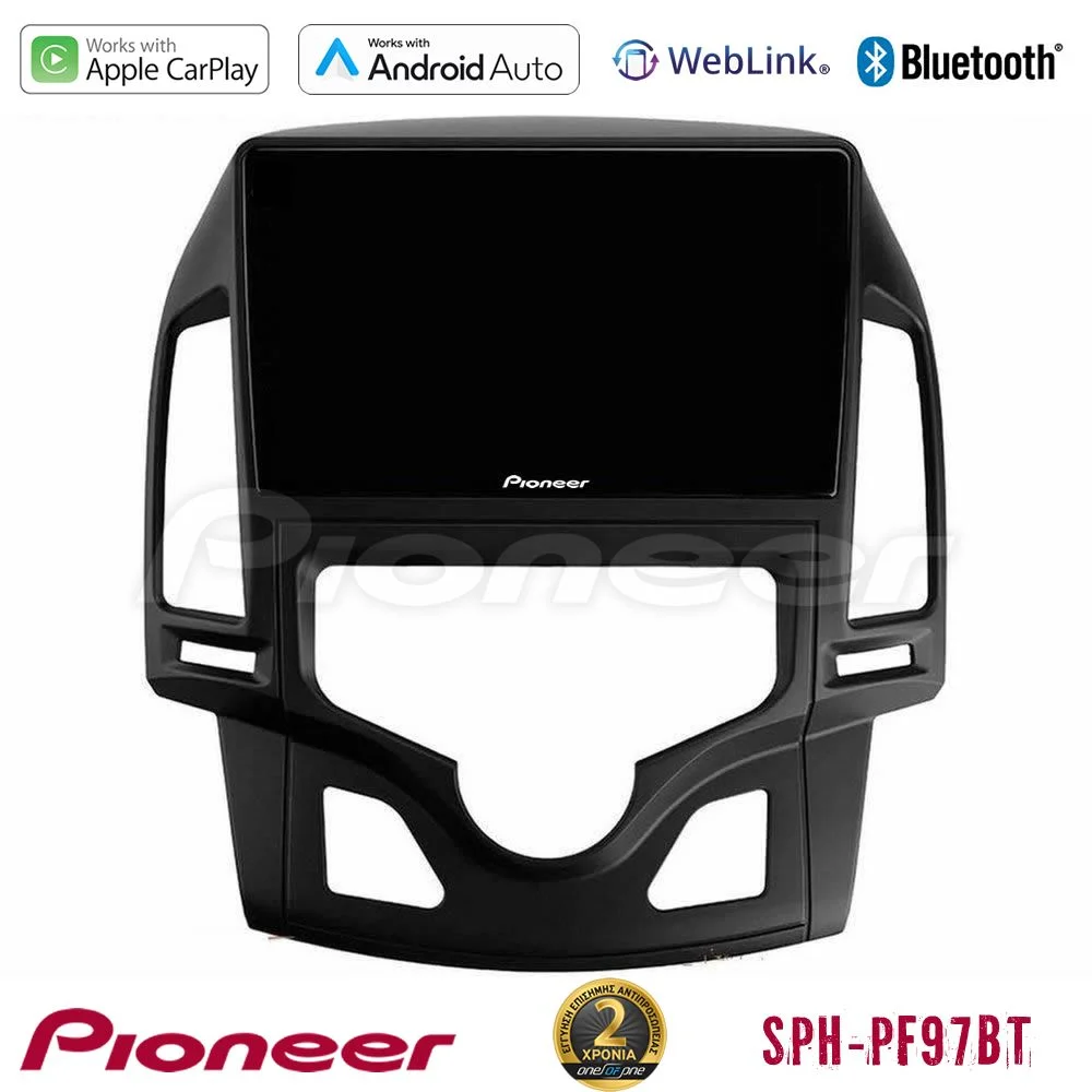 Φωτογραφία προϊόντος: Pioneer SPH-PF97BT Series Hyundai i30 2007-2012 Auto A/C Multimedia Station 9 (Tablet Style) Με Carplay & Android Auto