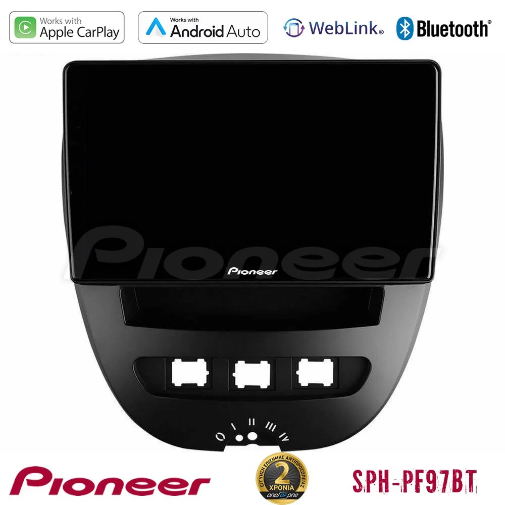 Φωτογραφία προϊόντος: Pioneer SPH-PF97BT Series Toyota Aygo/Citroen C1/Peugeot 107 Multimedia Station 9 (Tablet Style) Με Carplay & Android Auto