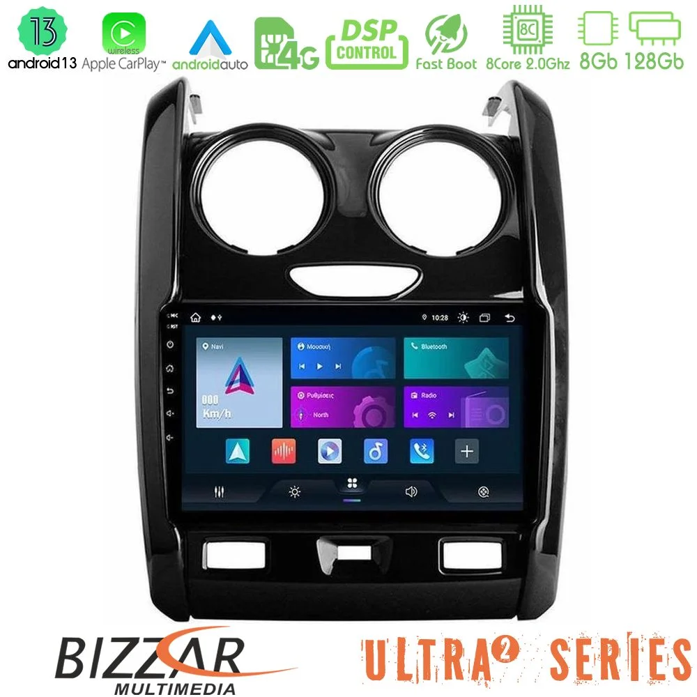 Φωτογραφία προϊόντος: Bizzar Ultra Series Dacia Duster 2014-2018 8Core Android13 8+128GB Navigation Multimedia Tablet 9