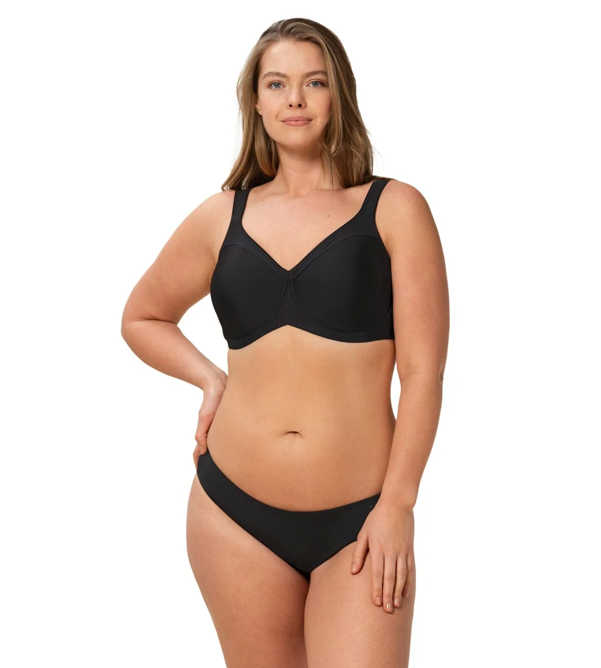 Φωτογραφία προϊόντος: Triumph Modern Soft+Cotton W01 Μαύρο Minimizer Σουτιέν χωρίς Ενίσχυση με Μπανέλες - 100D