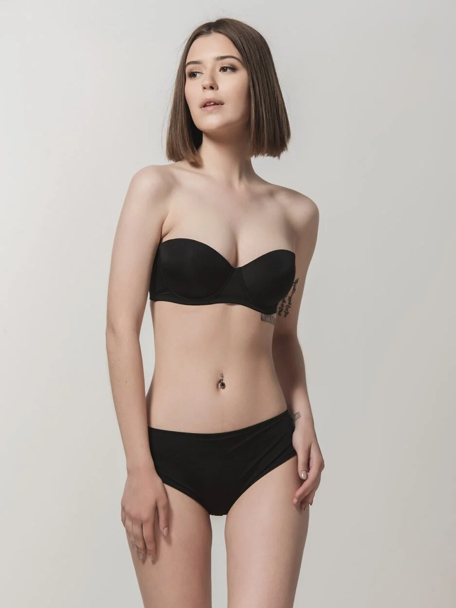 Φωτογραφία προϊόντος: Luna Secret Μαύρο Strapless Σουτιέν με Ελαφριά Ενίσχυση & Μπανέλες - 90C