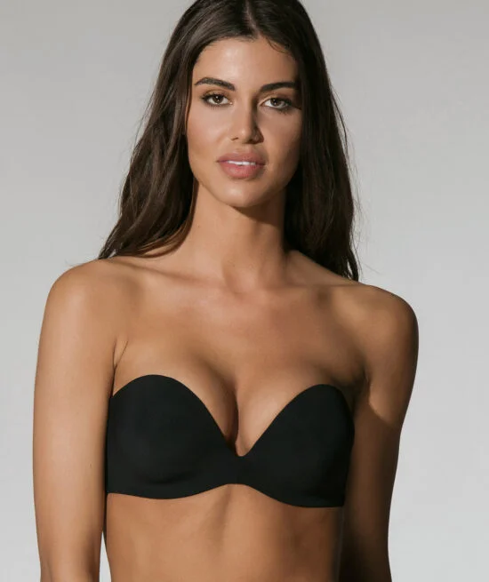 Φωτογραφία προϊόντος: Luna Secret Sense Μαύρο Strapless Σουτιέν με Ενίσχυση & Μπανέλες - 80F