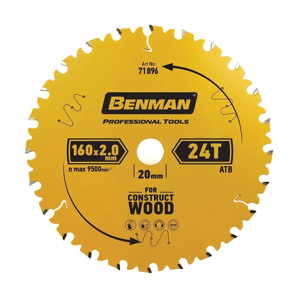 Φωτογραφία προϊόντος: ΔΙΣΚΟΣ ΞΥΛΟΥ 165x2.0/20mm 24T BENMAN