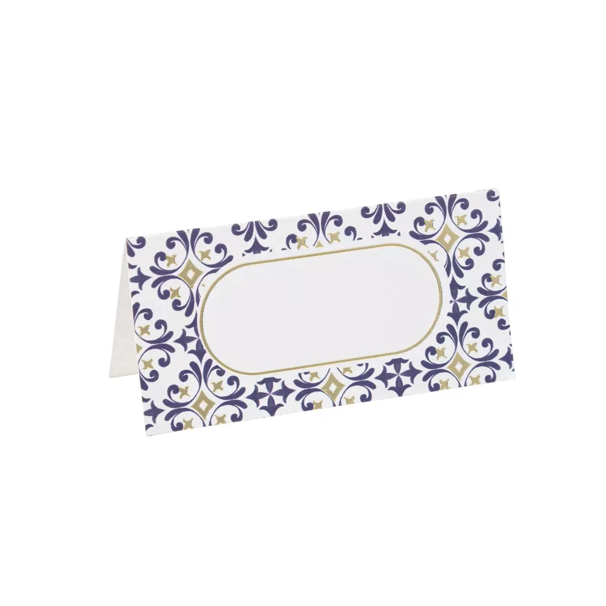 Φωτογραφία προϊόντος: Beauty Home 10 χάρτινες ετικέτες θέσης “Dolce Vita” – Μπλε, Λευκό και Χρυσό (8 x 4 cm)